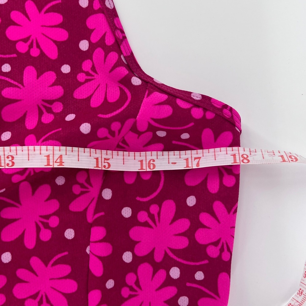 Terry Womens Sun Goddess Cycling Jersey Pink Floral Polka Dot Quarter Zip XL - Picture 4 of 8